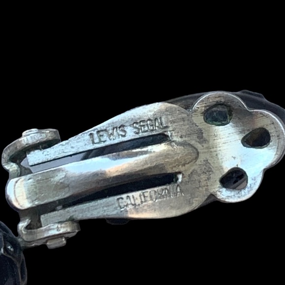 Vintage LEVI SEGAL California 1950’s Era Glass Clip On Earrings Women’s Jewelry - Picture 6 of 7